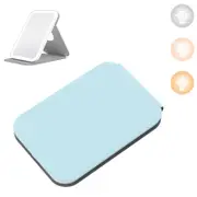 Catzon 3 Colors LED Makeup Mirror Touch Screen Foldable 360 Rotation-Blue