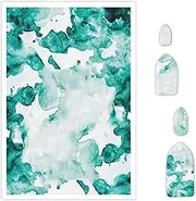 Briartw 10 Sheets Polymer Clay Transfer Paper - Per Sheet 5.82 X 3.93 inch Water-Soluble Transfer Sheets for DIY Clay Jewelry Making Disposable Stickers -Aquamarine Ink Wash