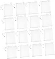 Outanaya 100Pcs Nylon Fruit Protection Bags with Drawstring Durable Insect Prevention Mesh Netting for Garden Plants Fine Mesh Insect Barrier for Apples Peaches Tomatoes and More