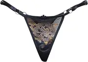 [Generic] Womens Cute Underwear Variety Pack Womens Sexy Panties Seamless Adjustable Low Waist Ultra Thin See Through Mesh Thong Panties Women Bikini Underwear