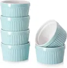 DOWAN 237 ML Ramekins Ramekins for Creme Brulee Porcelain Ramekins Set of 6