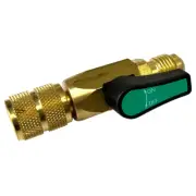 JAVAC Refrigeration Ball Valve - 1/4" F SAE x 5/16" M SAE (GREEN)