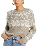 Aqua Fair Isle Crewneck Sweater - Exclusive