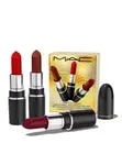 MINI Mac 3 Piece Everyday Luxury Mini Lustreglass Lipstick Trio RED New In Box