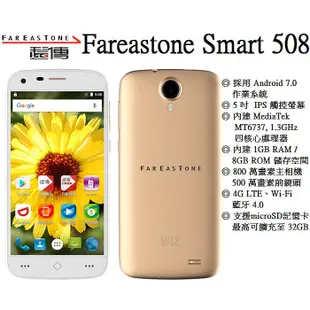 【全新未拆】遠傳Fareastone Smart 508 S508 空機公司貨 搭配門號、舊機折抵更優惠X3SA30參考