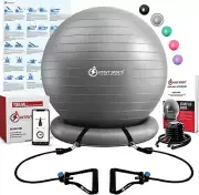 Lightweight 65cm Yoga Ball with Anti-Burst PVC - Ideal for Home & Office Fitness