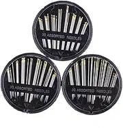ERINGOGO 3Pack Eye Hand Sewing Needles Set for Carpets Upholstery and Repair Durable Needles for Crafting Darning and Knitting Projects