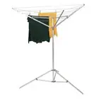 Portable Umbrella Clothesline, 64 Ft Hanging Space, Pre-Strung, Stable Base, ...