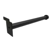 12" Black Slatwall Pipe Straight Faceout Hook Shelf Support Pipe Line Rack 6 PC
