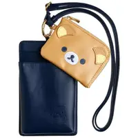 在飛比找Yahoo奇摩購物中心優惠-小禮堂 拉拉熊 皮革手機背袋附零錢包