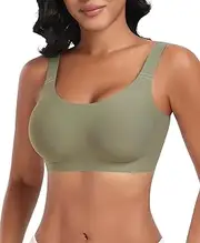 [Ganado] Seamless Wireless Bras for Women Full Coverage No Underwire Supportive Bras Padded T Shirt Bra Comfort Bralette