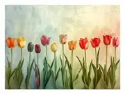 Colorful Tulips Canvas Print