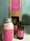 Reed Diffuser Rose, Geranium & Grapefruit with Natural Bath Salts & Bath Oil Set