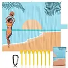 VILLEY Beach Blanket Waterproof Sandproof, Extra Large Beach Mat 60"x56" / 12...
