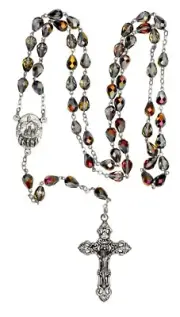 Irish J. C Walsh & Sons, Ireland MAREA TEAR-DROP SHAPED ROSARY G53006