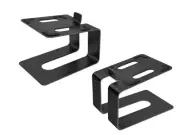 Monoprice Tilted Metal Desktop Bookshelf Speaker Stands with Anti Vibration Pads