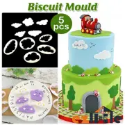 5xCloud Shape Cookie Biscuit Cutter Set Fondant Cake Baking Mold Decorating Tool