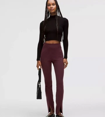 Lululemon Stretch Knit High-Rise Pull-On Pant Regular Garnet SZ Medium. NWT