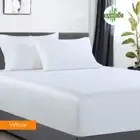 400 thread count bamboo cotton 1 fitted sheet with 2 pillowcases king single whi