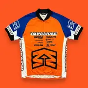 Vtg Cycling Jersey Pearl Izumi Mongoose 2006 XL Orange y2k Short Sleeve