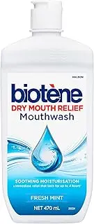 Biotene Oral Rinse Mouthwash to Moisturise a Dry Mouth, Breath Freshener and Soothing Moisturisation, Fresh Mint, 470ml