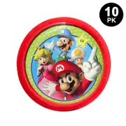 Mario Theme 7 inch 17cm Plates 10PK - Kids Birthday Party Tableware