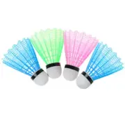 4 Pack LED Badminton Shuttlecocks, Sport Nylon Shuttlecocks Training Balls