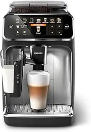 [Philips] 5400 Series Fully Automatic Espresso Machine - 12 Coffees, Easy-To-Clean LatteGo Milk System, Intuitive Display, Customizable Coffee Settings, Sleek Design(EP5446/70)