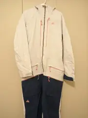 Strafe Sickbird 3L ski/snowboard shell suit - Womens M - White/Pink/Navy