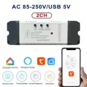 2CH Tuya Switch WiFi Switch Module Wireless Relay Smart Life APP Remote Control