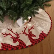 Christmas Tree Skirt 32 Inches, Snowflake-Reindeer,Xmas Tree Skirt9819