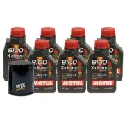 7L Motul 8100 X-CLEAN EFE 5W30 Wix Filter Motor Oil Change Kit API SN (for: Daihatsu)