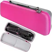 EVA Hard Travel Case, Portable Hot Air Brush Carrying Case Box, Hair Tools Travel Bag Compatible for Revlon One-Step Hair Dryer/Volumizer/Styler (Rose Red)
