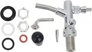 Yomiyuyr Beer Faucet Beer Tap, threaded Beer Keg Faucet with chrome brass body, stainless build, for bar setups and home keg systems
