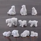 Garden Model Animal Miniatures Simulation White Bear Polar Bear Figurines