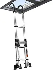 Telescopic Ladder Telescopic Ladders Multi-Purpose Extendable Ladder Telescopic Ladder 7m/ 6m/ 5m/ 4m/ 3m/ 2m Aluminum Telescoping Ladder, Aluminum Extension Telescopic Ladders with Hooks fo