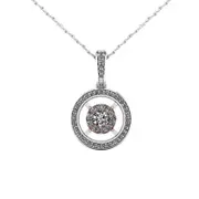 0.25 CT. T.W. Natural Diamond Double Frame Pendant in 10K Two-Tone Gold