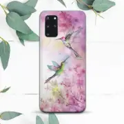 Hummingbird Sakura Pink Flowers Case For Samsung Note 20 S20 S21 S22 S23 S24 FE