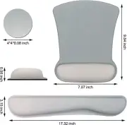 Wrist Support Set 3in1 Keyboard Wrist Rest+Ergonomic Mouse Pad + Coas Mouse Pad