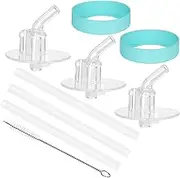 Replacement Straw and Silicone Boot compatible with Thermos 12 oz Water Bottles, Reusable Straw compatible with Thermos 12oz, 2 PCS Sleeves and 3 PCS Straws compatible with Thermos F401