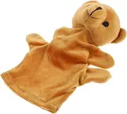 Plush Bear Hand Puppet for Interactive Storytelling Soft Stuffed Animal for Parent Engagement Enhances Communication and Motor Skills