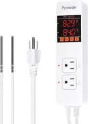 2 in 1 Digital Temperature Controller Dual Outlet Heat Mat Thermostat Reptile...