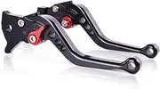 Short Brake Clutch Levers for Kawasaki Ninja 250R 2008-2012 Z250 2013-2014 Z125 Pro 2015-2017 Ninja 300R/Z300 2013-2017 Black