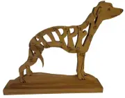 Whippet Handmade Wooden Puzzle Scroll Saw Cutout w/Stand SE TX Artist Rick