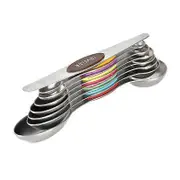 8PCS Stainless Steel Double Measuring Spoon Magnetic Measuring Spoon Measuring Cup Spoon Kitchen Accessories Color