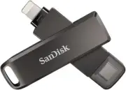 SanDisk 256GB iXpand Flash Drive Luxe for iPhone and USB Type-C Devices (Black)