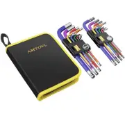 18PCS Hex Key Set, Allen Wrench Set, Mertic Allen Key Set & TORX Key Set, Lon...