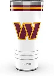 Tervis Traveler NFL Washington Commanders - Arctic Triple Walled Insulated Tumbler Travel Cup Keeps Drinks Cold & Hot, 30oz, Stainless Steel