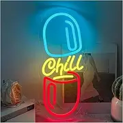Hanging Art Neon Signs Vibrant Chill LED Neon Wall Decor Light-Fashionable Preppy Cowboy Charm for Girls Womens Bedrooms, Dorms Artistic Accent 18cm×40cm