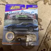 Johnny Lightning Classic Customs Silver/Black 1957 Corvette Roadster NIB